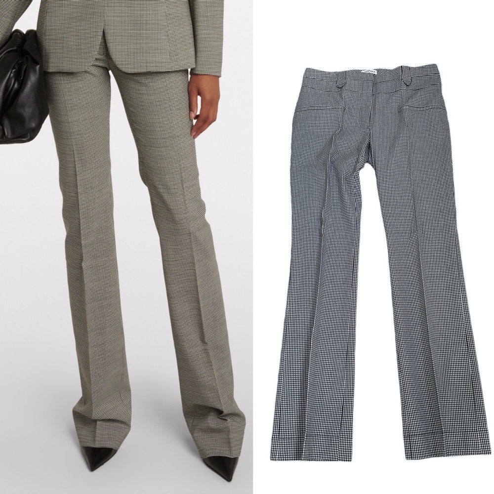 Altuzarra Plaid Black and White Gingham Pants Sz 42